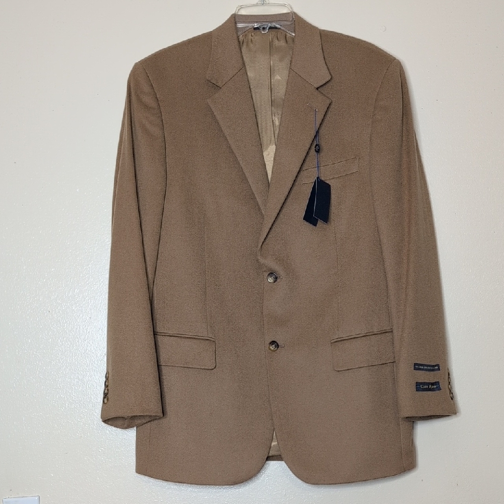 Club Room Tan Cashmere Blend Sport Coat Blazer Size 40R New